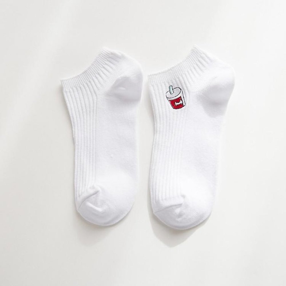 Cola Embroidered Socks